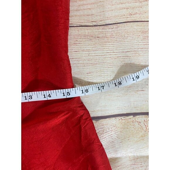 Ann Taylor Women's Red Silk Beaded Cocktail Dress - 8 - Picture 8 of 13